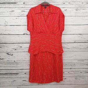 Vintage Josephine Chaus Silk Skirt Suit Set Size 16